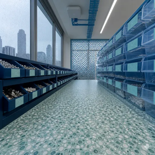 Smart label bin systems for precise small parts inventory in UK linked Arabian Emirate offices
